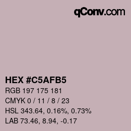 Color code: HEX #C5AFB5 | qconv.com