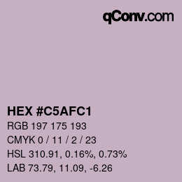 Color code: HEX #C5AFC1 | qconv.com