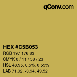 Color code: HEX #C5B053 | qconv.com