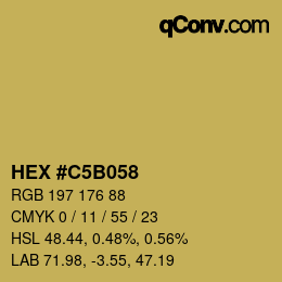 Color code: HEX #C5B058 | qconv.com