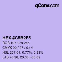 Color code: HEX #C5B2F5 | qconv.com