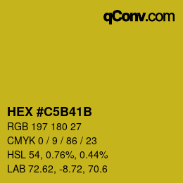 Color code: HEX #C5B41B | qconv.com