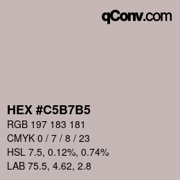 Farbcode: HEX #C5B7B5 | qconv.com