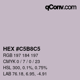 カラーコード: HEX #C5B8C5 | qconv.com