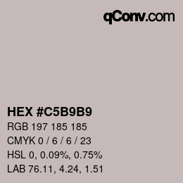Color code: HEX #C5B9B9 | qconv.com