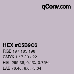 Color code: HEX #C5B9C6 | qconv.com