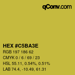 Farbcode: HEX #C5BA3E | qconv.com