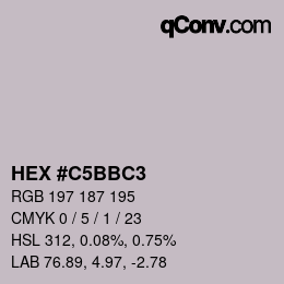 カラーコード: HEX #C5BBC3 | qconv.com