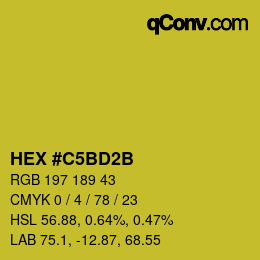 Color code: HEX #C5BD2B | qconv.com