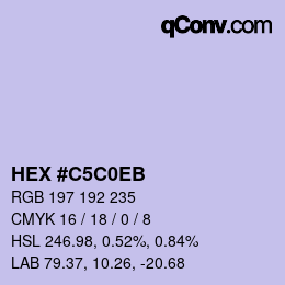 Color code: HEX #C5C0EB | qconv.com