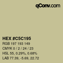 カラーコード: HEX #C5C195 | qconv.com