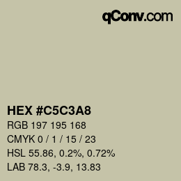 Color code: HEX #C5C3A8 | qconv.com