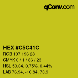 Color code: HEX #C5C41C | qconv.com