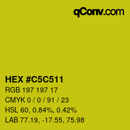 Color code: HEX #C5C511 | qconv.com