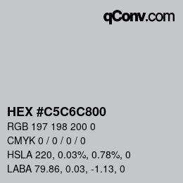 Color code: HEX #C5C6C800 | qconv.com