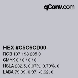Color code: HEX #C5C6CD00 | qconv.com