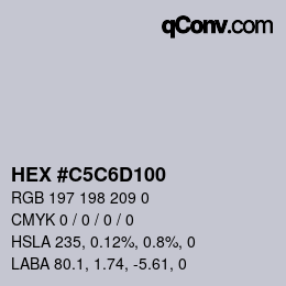 Color code: HEX #C5C6D100 | qconv.com