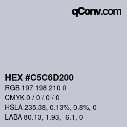 Color code: HEX #C5C6D200 | qconv.com