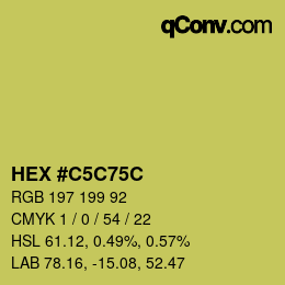 Color code: HEX #C5C75C | qconv.com