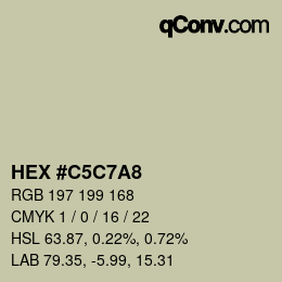 Farbcode: HEX #C5C7A8 | qconv.com