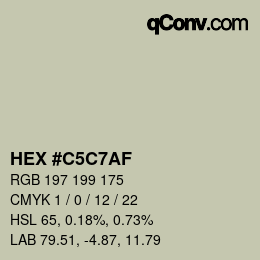Color code: HEX #C5C7AF | qconv.com