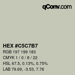 カラーコード: HEX #C5C7B7 | qconv.com