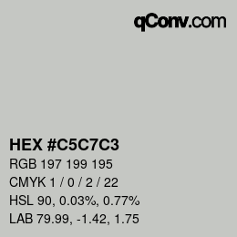 Color code: HEX #C5C7C3 | qconv.com