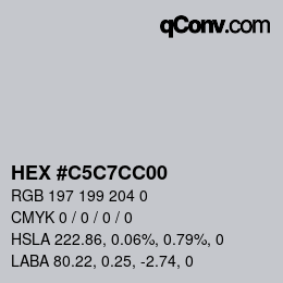 Color code: HEX #C5C7CC00 | qconv.com