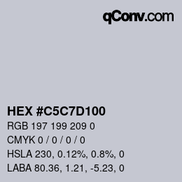 Color code: HEX #C5C7D100 | qconv.com