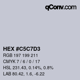 Color code: HEX #C5C7D3 | qconv.com