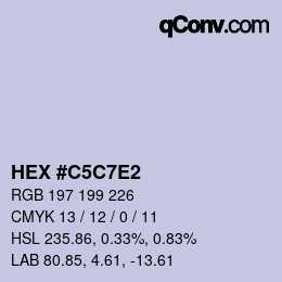 Color code: HEX #C5C7E2 | qconv.com