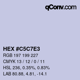 Color code: HEX #C5C7E3 | qconv.com