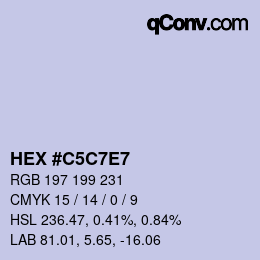 Color code: HEX #C5C7E7 | qconv.com