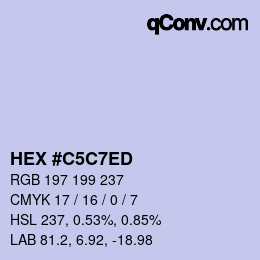 カラーコード: HEX #C5C7ED | qconv.com