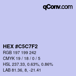 Color code: HEX #C5C7F2 | qconv.com