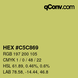 カラーコード: HEX #C5C869 | qconv.com