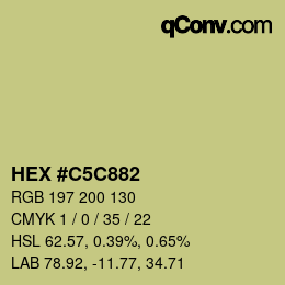 Color code: HEX #C5C882 | qconv.com