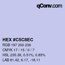 Color code: HEX #C5C8EC | qconv.com