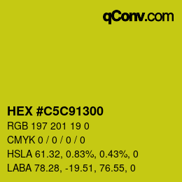 Color code: HEX #C5C91300 | qconv.com