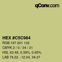 カラーコード: HEX #C5C984 | qconv.com