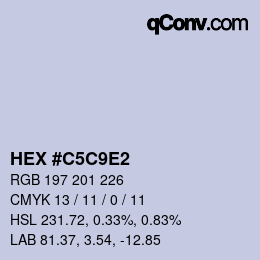 Color code: HEX #C5C9E2 | qconv.com