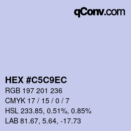 Color code: HEX #C5C9EC | qconv.com