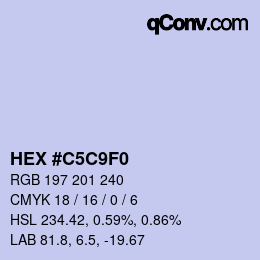 Código de color: HEX #C5C9F0 | qconv.com