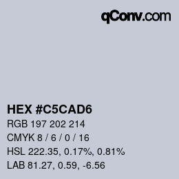 Color code: HEX #C5CAD6 | qconv.com