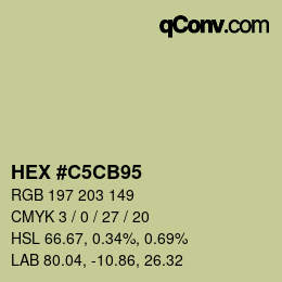Color code: HEX #C5CB95 | qconv.com
