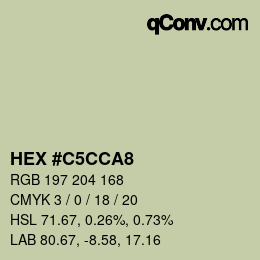 Color code: HEX #C5CCA8 | qconv.com