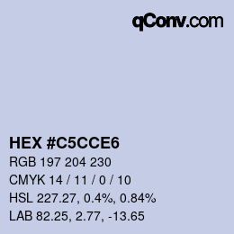 カラーコード: HEX #C5CCE6 | qconv.com