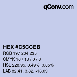 Color code: HEX #C5CCEB | qconv.com