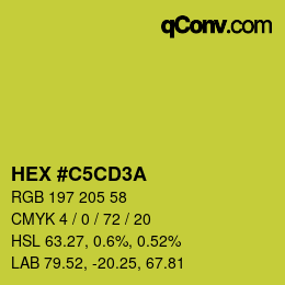 Color code: HEX #C5CD3A | qconv.com