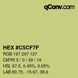 Color code: HEX #C5CF7F | qconv.com
